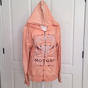 Embellished Affliction Hoodie - Sz L